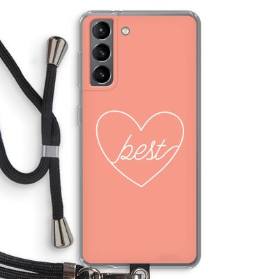 Best heart: Samsung Galaxy S21 Transparant Hoesje met koord