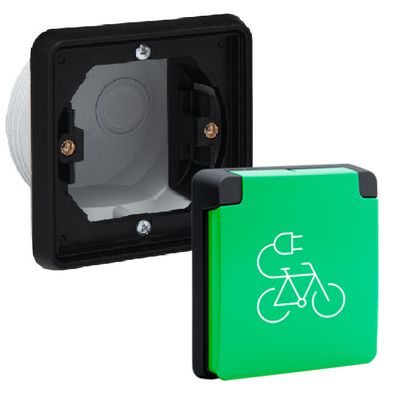 Niko Hydro waterdichte fietsoplaadpunt 1-voudig compleet inbouw