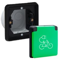 Niko Hydro waterdichte fietsoplaadpunt 1-voudig compleet inbouw