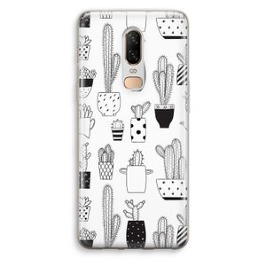 Cactusmotief: OnePlus 6 Transparant Hoesje