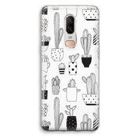 Cactusmotief: OnePlus 6 Transparant Hoesje