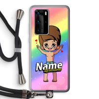 Chibi Maker man: Huawei P40 Pro Transparant Hoesje met koord