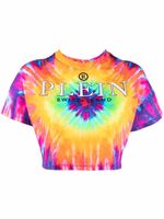 Philipp Plein t-shirt crop à imprimé tie-dye - Rose - thumbnail