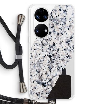 Gespikkelde marmer: Huawei P50 Transparant Hoesje met koord