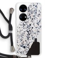 Gespikkelde marmer: Huawei P50 Transparant Hoesje met koord
