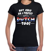 Not only perfect Dutch / Holland t-shirt zwart voor dames