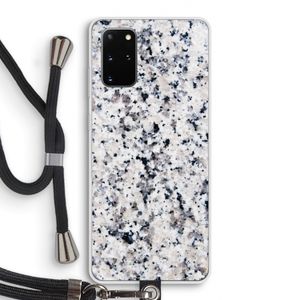Gespikkelde marmer: Samsung Galaxy S20 Plus Transparant Hoesje met koord