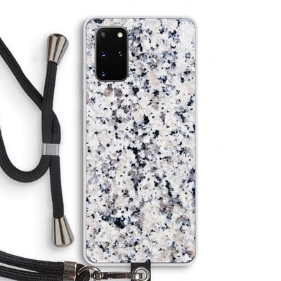 Gespikkelde marmer: Samsung Galaxy S20 Plus Transparant Hoesje met koord