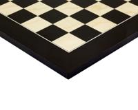 50 cm Gelakt Zwart Anegre en Esdoorn Luxe Schaakbord