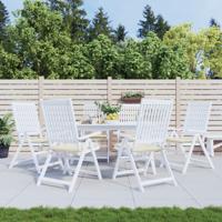 VidaXL Tuinstoelkussens 6 st 50x50x3 cm oxford stof crèmekleurig