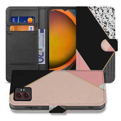 Abstract Black Pink Shapes Galaxy Xcover 7 Pro | Portemonnee Hoesje