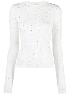 SANDRO blouse à ornements en cristal - Blanc