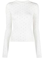 SANDRO blouse à ornements en cristal - Blanc