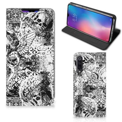 Mobiel BookCase Xiaomi Mi 9 Skulls Angel