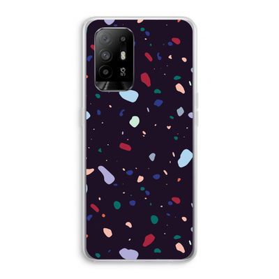 Dark Rounded Terrazzo: Oppo A95 5G Transparant Hoesje