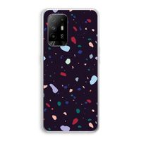 Dark Rounded Terrazzo: Oppo A95 5G Transparant Hoesje
