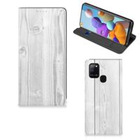 Samsung Galaxy A21s Book | Wallet Case | White Wood