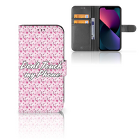 Apple iPhone 13 Portemonnee Hoesje Flowers Pink DTMP - thumbnail