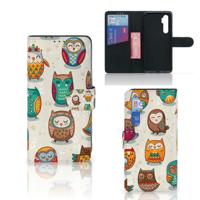 Xiaomi Mi Note 10 Lite | Telefoonhoesje | Met pasjeshouder | Vrolijke Uilen Xiaomi Mi Note 10 Lite | Telefoonhoesje | Met pasjeshouder | Vrolijke Uilen