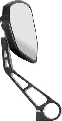 Elvedes Ergotec spiegel m-77 korte arm 120 x 80-55 mm aluminium zwart gezandstraald (k approved)