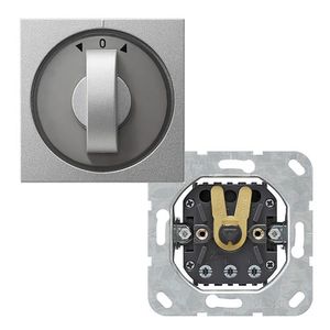 Gira jaloezie draaischakelaar met draaiknop aluminium