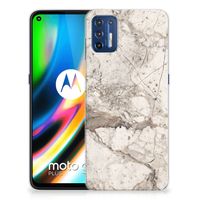 Motorola Moto G9 Plus TPU Siliconen Hoesje Marmer Beige - thumbnail