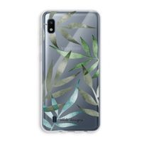 Tropical watercolor leaves: Samsung Galaxy A10 Transparant Hoesje