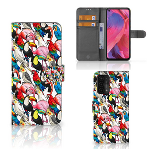 OPPO A54 5G | A74 5G | A93 5G Telefoonhoesje met Pasjes Birds