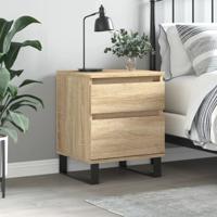 Nachtkastje 40x35x50 cm bewerkt hout sonoma eikenkleurig