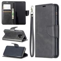 Retro Lambskin textuur zuivere kleur horizontale Flip PU lederen case voor Galaxy A8 2018 & A530 met houder & kaartsleuven & portemonnee & Lanyard (z