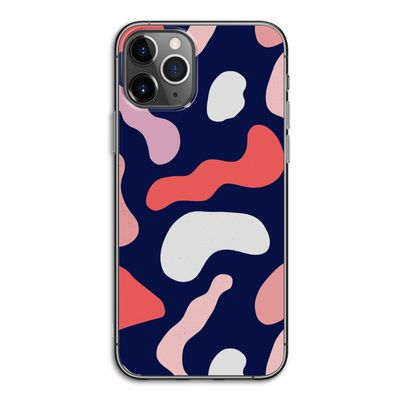 Memphis Shapes Pink: iPhone 11 Pro Transparant Hoesje