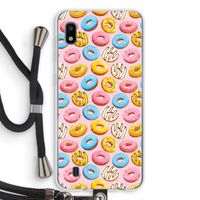 Pink donuts: Samsung Galaxy A10 Transparant Hoesje met koord