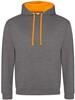 Just Cool JH003 Varsity Hoodie - Charcoal (Heather) - XXL