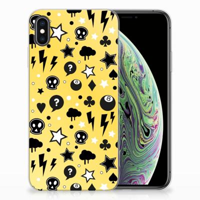 Silicone Back Case Apple iPhone Xs Max Punk Geel