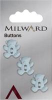 Milward Beer Knoop Blauw 17mm (3 stuks)