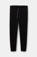 Slim fit legging met ruches - BLACK - M