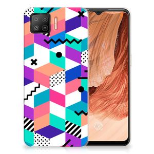 OPPO A73 4G TPU Hoesje Blokken Kleurrijk