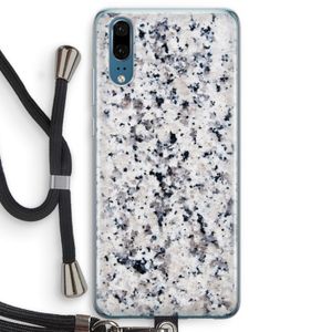 Gespikkelde marmer: Huawei P20 Transparant Hoesje met koord