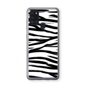 Zebra pattern: Samsung Galaxy A21s Transparant Hoesje