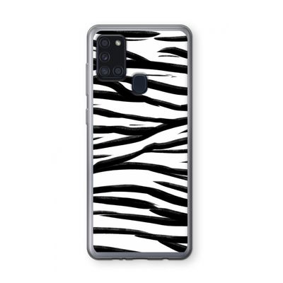 Zebra pattern: Samsung Galaxy A21s Transparant Hoesje