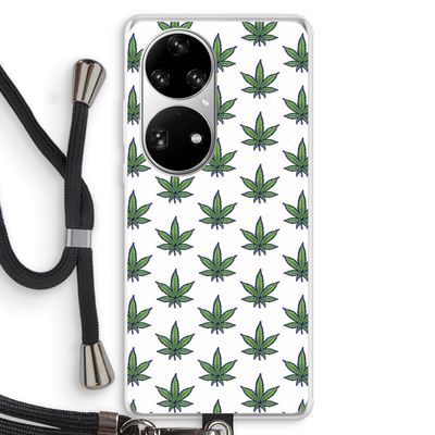 Weed: Huawei P50 Pro Transparant Hoesje met koord