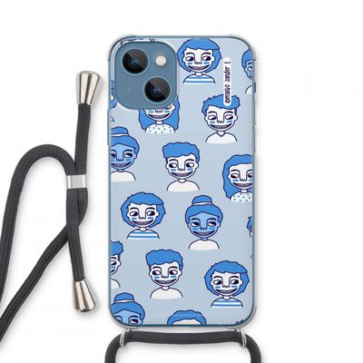 Gezichtjes: iPhone 13 mini Transparant Hoesje met koord