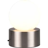 LED Tafellamp - Tafelverlichting - Trion Celda - E14 Fitting - Rond - Mat Nikkel - Aluminium - thumbnail