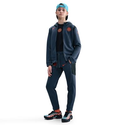 Nike Inter Milan Trainingspak Full-Zip Woven 2025-2026 Kids Donkerblauw Zwart Oranje