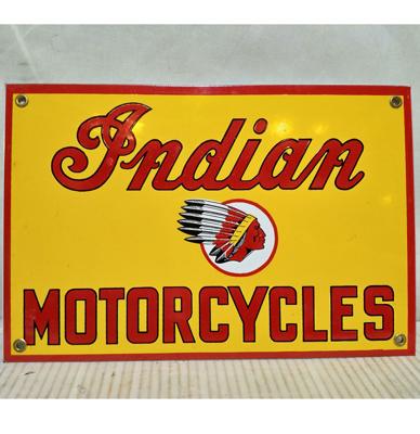 Indian Motorcycles Emaille Bord Rechthoek