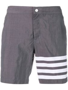 Thom Browne short de bain à détails rayés - Gris