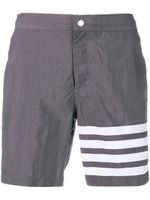 Thom Browne short de bain à détails rayés - Gris - thumbnail