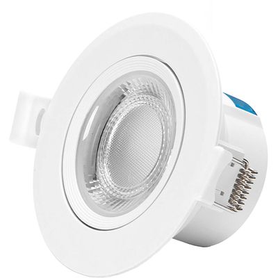 LED Spot - Inbouwspot - Aigi Lola - 5W - Helder/Koud Wit 6500K - Rond - Mat Wit - Aluminium