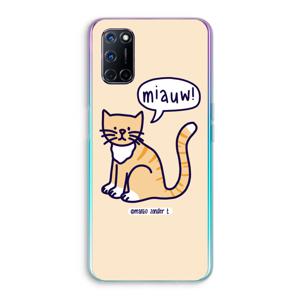 Miauw: Oppo A72 Transparant Hoesje