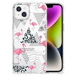 iPhone 14 Case Anti-shock Flamingo Triangle